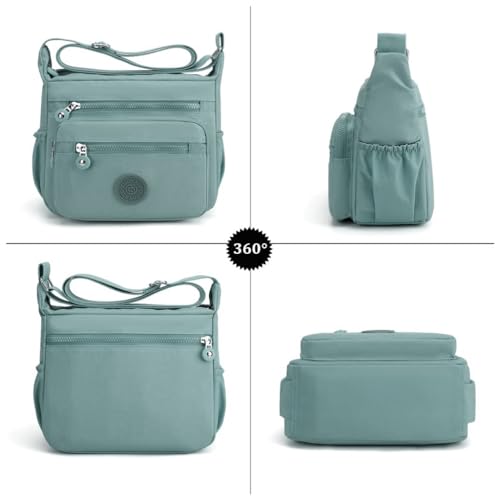 Image of PALAY Women Crossbody Bag Waterproof Nylon Multi-layer Crossbody Bag Casual Satchel Bag Shoulder Bag Messenger Bag Travel Crossbody Bag Day Pack