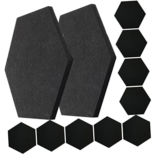ibasenice 12pcs Paneles Acústicos Aislantes Hexagonales para Pared, Reducción de Ruido para Casa y Oficina