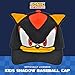 Shadow The Hedgehog Baseball Hat, Kids Sonic Cotton Adjustable Ball Cap with 3D Ears and Curved Brim, Black, One Size