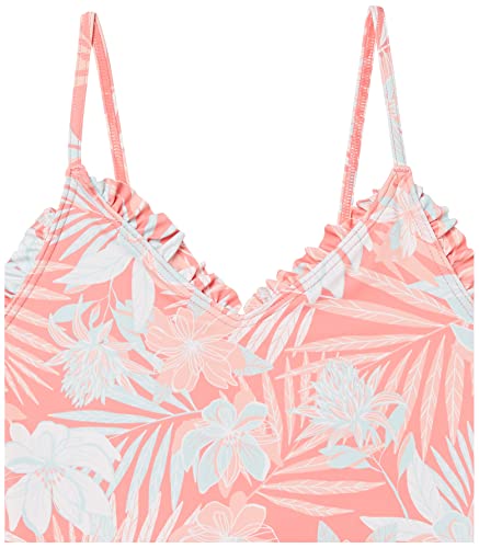 Roxy Girls' Seasons Change One Piece Swimsuit, Strawberry Pink Petal Party S, 12 #TOP2