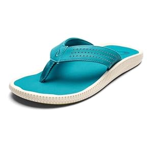 OLUKAI Ulele Men’s Beach Sandals, Quick-Dry Flip-Flop Slides, Water Resistant
