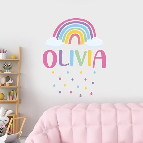 Vinilo Decorativo Rainbow Name para Niñas miniatura 2