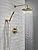 Delta Faucet Modern Raincan 2-Setting Round Shower System Including Rain Shower Head and Handheld Spray Gold, Rainfall Shower System Gold, Shower Valve and Trim Kit, Champagne Bronze 342702-CZ