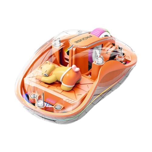 Ratón recargable, lindo muñeco de 3 modos Mause con pantalla de alimentación para niños, portátil, para tabletas, regalo