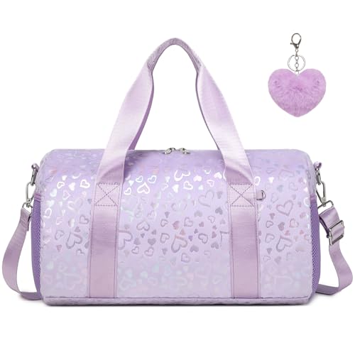 Sac de sport pour fille Love Purple pour la danse et la gym