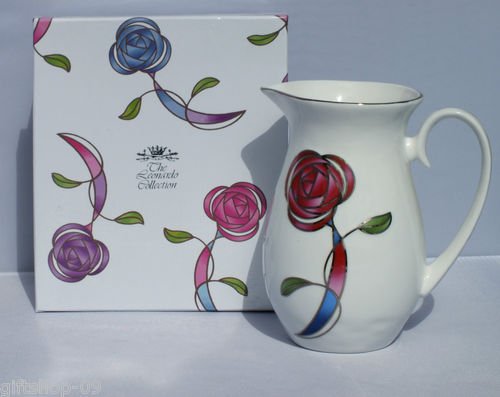 Leonardo White Fine China Jug Pink Floral Rose Design Gift Boxed
