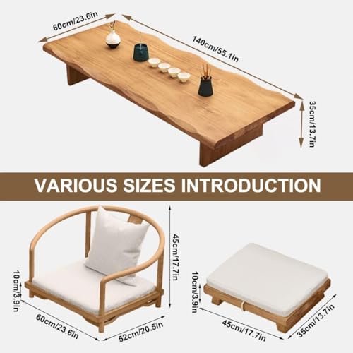 Table basse tatami en bois gain de place et multi-usage pour salon