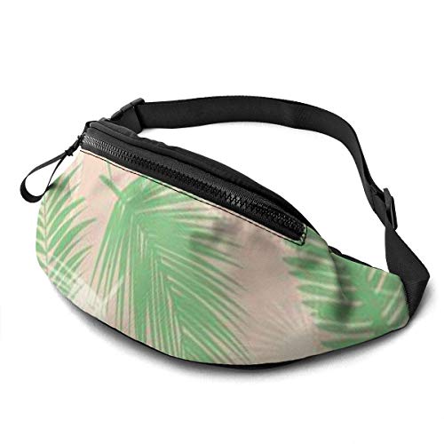 XCNGG Bolso de cintura corriente bolso de cintura de ocio bolso de cintura bolso de cintura de moda Palm Leaves Fanny Packs for Women and Men Waist Bag Adjustable Belt for Outdoors Workout, Traveling,