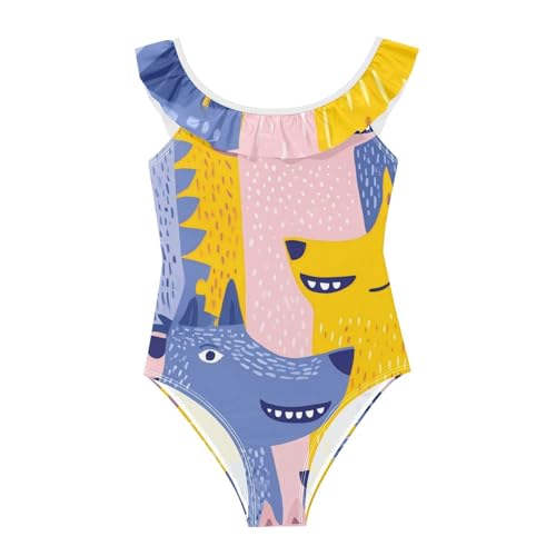 Traje de baño de dibujos animados para niña ideal para la playa