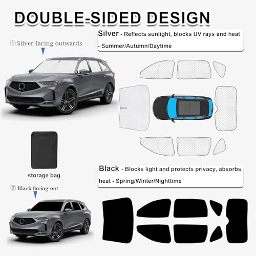 Image of KMF Full Windshield Sun Shade for Acura MDX 2021-2026 Accessories