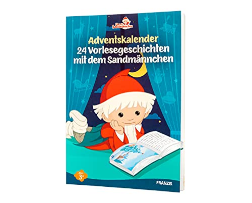 FRANZIS 60676 - Adventskalender 24 Vorlesegeschichten mit dem Sandmännchen, Spezialdruck zum Anfassen und Staunen, für Kinder ab 3 Jahren