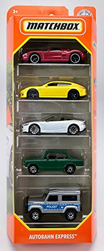 Matchbox Autobahn Express 5 Pack, Vehículos 1:64 miniatura 1