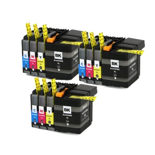 Cartouche d'encre LC529 haute capacité pour MFC-J200 et DCP-J100 offrant un texte noir profond