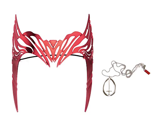 Marvel Studios WandaVision Prop Replica Headband and Necklace Set | Scarlet Witch and Monica Rambeau | Official MCU Comic Book Collectible Superhero Accessories