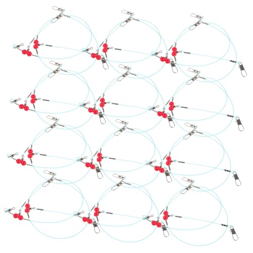 GANAZONO 12個 路?前??ナイロンライン ステンレス製フック スイベル付き 耐摩耗性高く柔軟で扱いやすい 海水淡水両用 釣り仕掛け用装備