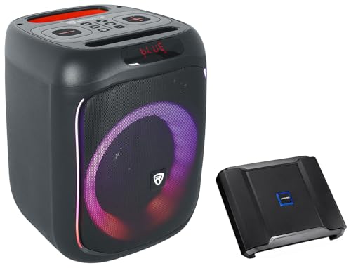 Audiosavings Bundle: (1) Alpine R-A75M 750 Watt RMS Mono Car Audio Amplifier Subwoofer Amp Class-D Bundle with (1) Rockville ROCKBOX PRO V2 6.5