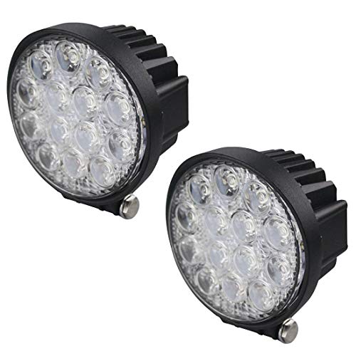 BRIGHTUM 42W LED Faro de trabajo FOCO offroad camiòn Lámpara de inundación work light Redonda 12V 24V (1 pieza)
