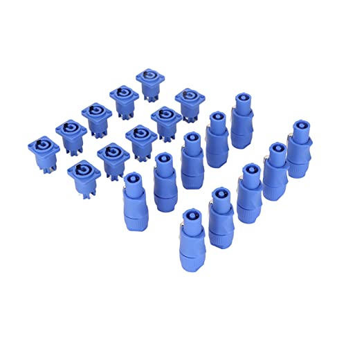 Set de Conectores de Potencia Aviación 20 Amp 3 Pin Azul 10 Pares miniatura 6
