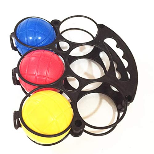 Hakka Juego de 6 Piezas de Playa/Csped: Juego de 3 Bolas de Bochas Econmicas con Estuche de Transporte Bola de Juguete para Nios para Playa Al Aire Libre