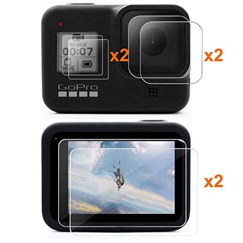 micros2u - Kit de protección de Lente y Cubierta Compatible con cámaras GoPro Hero Action