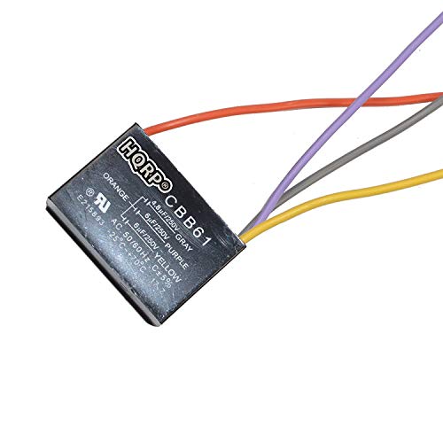 Image of HQRP Capacitor Compatible with Hampton Bay Ceiling Fan 4.8uf+6uf+6uf 4-Wire UL Listed