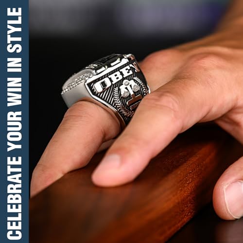 Image of ESPN Respect the Commish Championship Trophy Ring - Size 12 Ring (Silver Finish)
