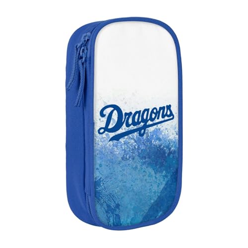 中日ドラゴンズ ペンケース 筆箱 筆入れ 大容量 文具収納 ペン袋 男の子 女の子 社会人 小学生 中学生 高校生用 入学祝い Blue