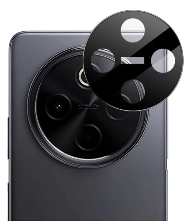 Image of ZARALA Glass Camera Lens Protector For vivo T4 [9H Hardness] [6D Lens Protector ] [Easy Installation] Black