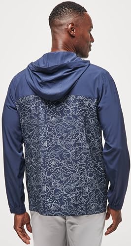 TravisMathew Men's Blooming Orchid Quarter Zip Hoodie, Total Eclipse (US, Alpha, Large, Regular, Regular)4