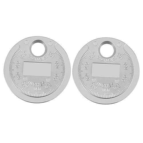 Cabilock 2Pcs Spark Plug Gap Gauge Tool Portable Measuring Tool for Gaps High Accuracy Feeler Tool with Metric Measurements for Easy Use and