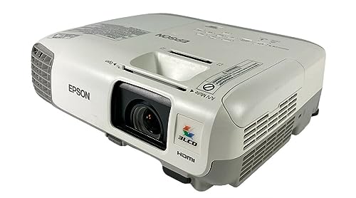 Image of Epson PowerLite 97H Tri-LCD Projector 2700 ANSI HD 1080i 2HDMI, Bundle: Remote Control, Power Cable, HDMI Cable