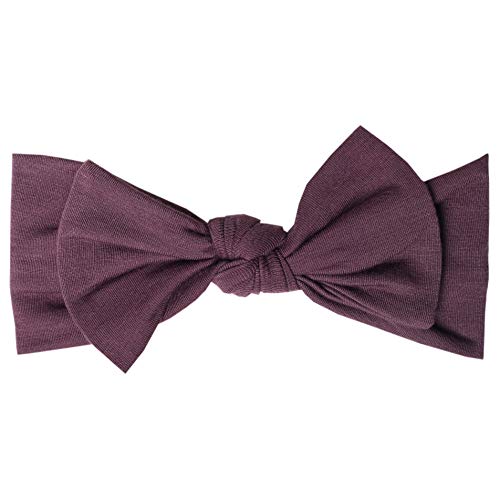 Image of Copper Pearl Baby Bows: Stylish Headbands for Baby Girls, Premium Soft and Stretchy Baby Headbands, Perfect for Newborns, Trendy Designs - Plum