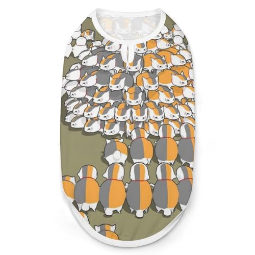 ペット服 夏目友人帳 ニャンコ先生 猫 アニメ 犬服 犬の服 Tシャツ ペットウェア ドッグウェア 猫服 洋服 袖なし 薄手 おしゃれ 脱毛保護 通気性よい 春秋冬服 お散歩 お出かけ 小型犬 中型犬