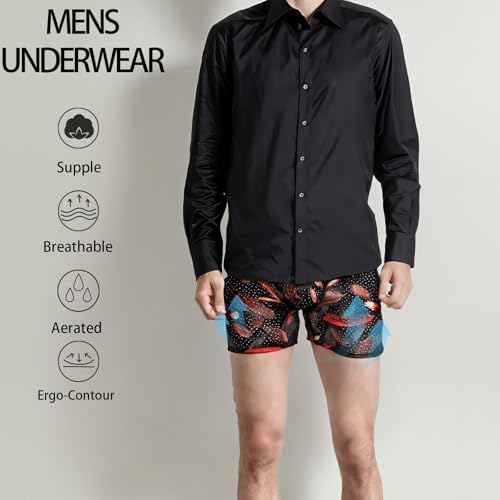 Men's Mesh Boxer Briefs - Moisture Wicking & No Ride Up, Ultra Soft Breathable Underwear for Men, Athletic2