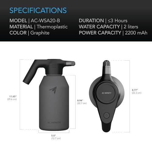 AC Infinity Automatic Sprayer close-up of nozzle and cap