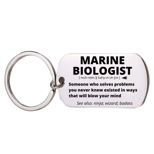 Marine Biologist Gift, Personalized Marine Biologist Keychain, Biologist Jewelry