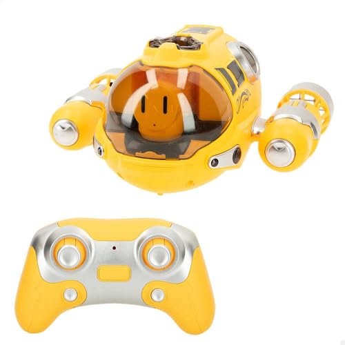 ColorBaby Submarino teledirigido, 5 km/h, 25 m, Rotación 360 Grados, con Luces y Spray Agua, 2.4 GHz, Mando Sumergible, Regalo para niños, Juguetes acuáticos, Barco Juguete Piscina (47670)