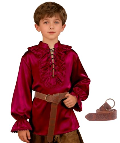 Camisa Pirata Medieval Infantil para Niños Talla M
