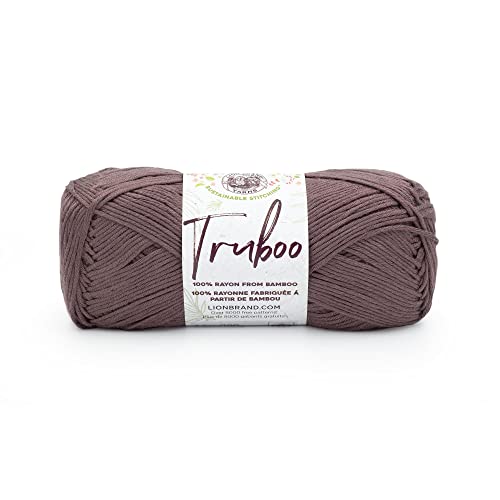 Image of Lion Brand Yarn Truboo Yarn for Knitting and Crocheting, Sable, 1 Pack