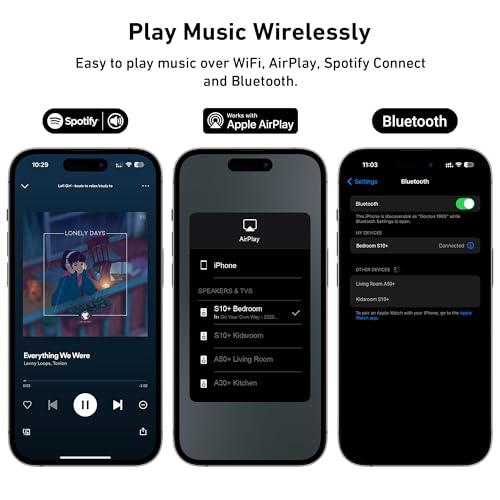 Arylic S10+ Wireless Audio Receiver, Multiroom-Stereo mit SPDIF-Ausgang, WiFi & Bluetooth Music Streamer, streamt verlustfreie HD-Musik von Spotify, Amazon Music,Tidal etc.Support AirPlay. – Bild 4