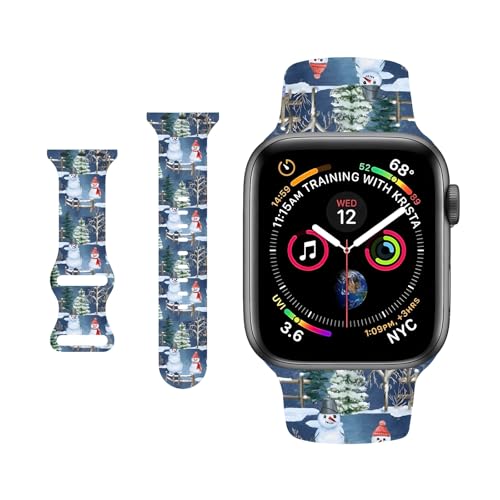 Correa de reloj de Navidad compatible con Apple Watch de 42 mm, 44 mm, 45 mm, 49 mm, para mujeres y...