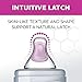 Chicco Duo 100% Silicone Intui-Latch Baby Bottle Nipple with Anti-Colic Valve | Skin-Like Texture and Breast-Like Flow | Stage 2, Medium Flow | 2pk | 3+ Months