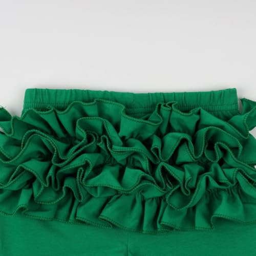 Image of HOOLCHEAN Baby Toddler and Little Girls Ruffles Buttocks Leggings Solid Color Pants
