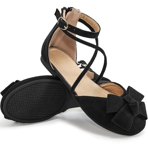 Girls Dress Shoes Flats: Little Kid Princess Wedding Party Ballet Flat - School Shoe for Girl