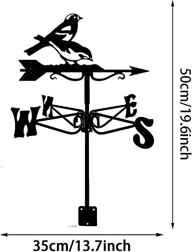 Dekoq Weathervane, Weathervanes Metal Bird Weather Vane Wind Direction Weathervane Roof Mount Weather Vane Measuring Tool Flying Roof Metaltions #TOP6
