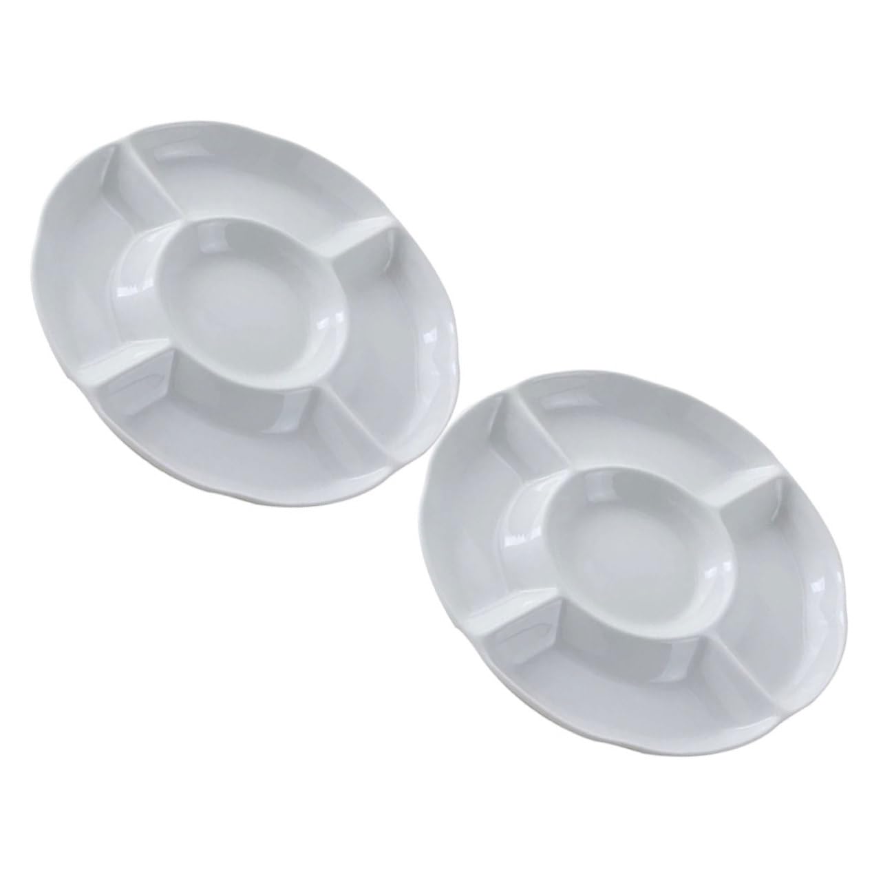 MUCKLILY Divided Snack Tray Multi-grid Food Serving Plate Storage Plate Serving Platter Perfect for Entertaining Birthday Wedding Christmas