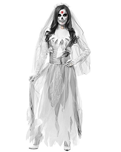 Disfraz De Novia Cadaver para Mujer Cosplay Novia Zombie Fantasma Halloween Carnaval...
