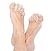 Correct Toes – Bunion Corrector, Toe Separator & Toe Spacers for Men and Women, Unisex, Clear, Medium