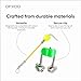 OFXDD Fishing Bell & Fishing Bite Alarm - Green Dual Bell & Clip for Fishing Poles - Fishing Bite Alarm Indicator - Fishing Accessories on Fishing Rod
