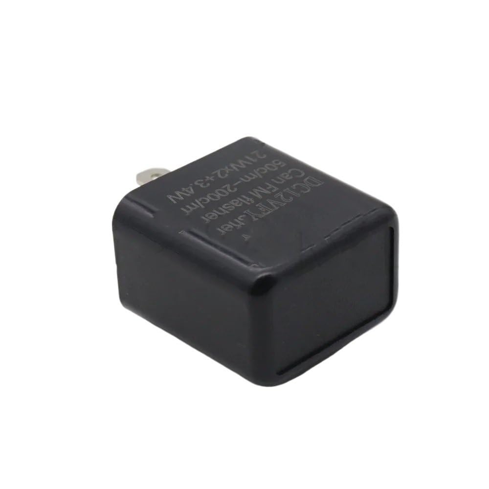 Relé Relé Ajustable De 2 Pines para Motocicleta Luces De Motocicleta Relé Indicador De Giro(Black 5pcs)